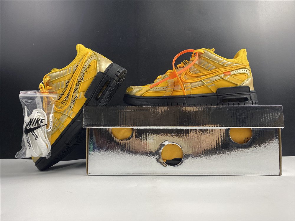 OFF-WHITE x Nike Air Rubber Dunk University Gold CU6015-100